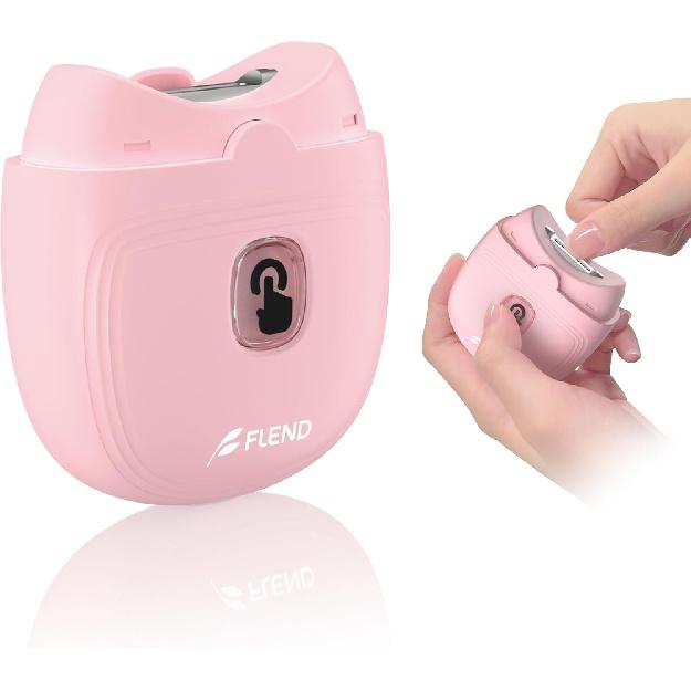 Electric Nail Clipper, Automatic Nail Clipper with 2 Speeds, Rechargeable Nail Clippers with Light, Electric Nail Clippers Nail File Fingernail