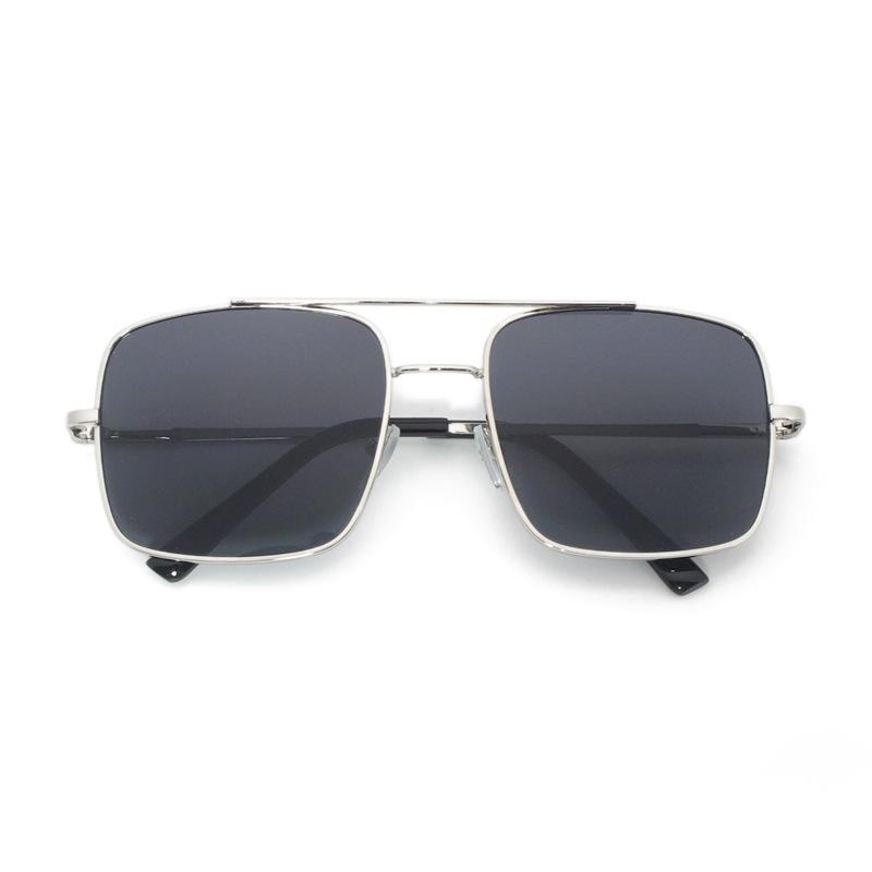 Fashion Metal Sunglasses Outdoor Men'S Square Double Beam Large Frame Driving Sunglasses Women