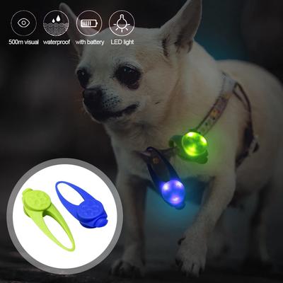 Safety Flashing Glow Light New Pet Led Silicone Rubber Pendant Blinking Led Collar Luminous Pendant for Pet Dog Puppy Necklaces