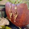 Overdreven Persoonlijkheid Goudkleurig Slang Zon Ster Kwastje Roestvrij Staal Hangende Oorbellen voor Vrouwen Hallowmas Feest Sieraden Cadeau