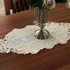 TaiXiuHome Gold Table Runner with European Floral Embroidery and Lace, Standard Style, 30 X 70cm, for Weddings and Parties