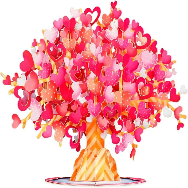 Ewige Blüte Popup-Karte für Valentinstag und Muttertag mit Laserschnitt-Motiv