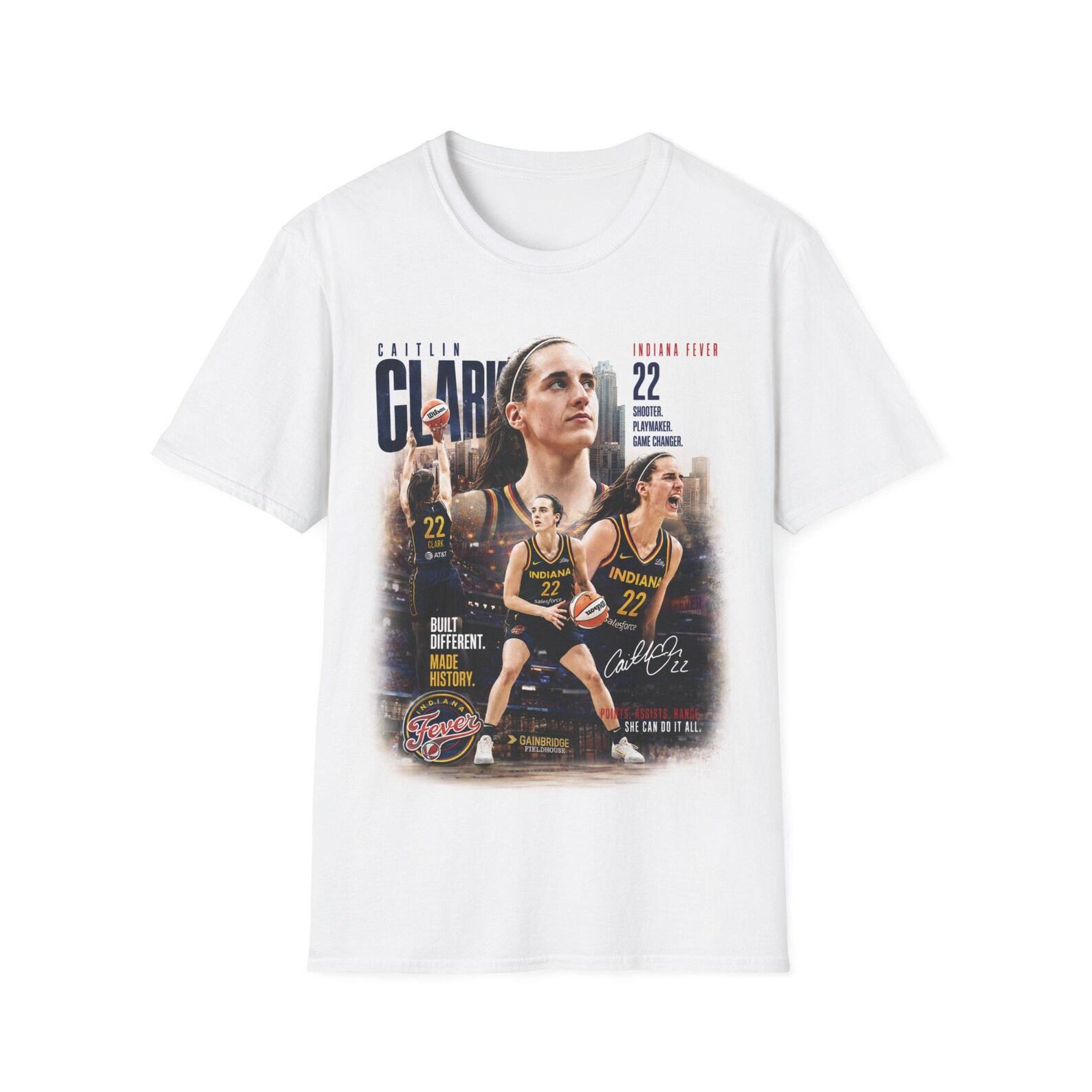 Caitlin Clark Basketball Graphic WNBA Collage T-Shirt | Indiana Fever #22 XL