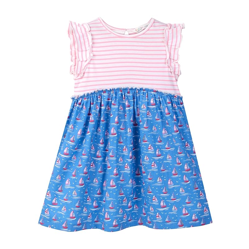 MIX-MEDIA NAUTICAL PRINT DRESS MULTI 6 Years