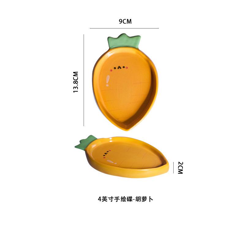 Creative Cute Fruit Sauce Ceramic Dishes Seasoning Serving Dish Spice Snack Plate Fruit Sushi Bowl Kitchen Tableware Accessories