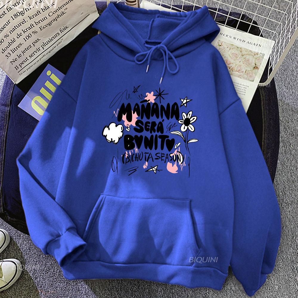 Karoll G Manana Sera Bonito Print Hoodie Vorherrschende Streetwear Pullover Winter Fleece Sweatshirts Übergroße Kleidung