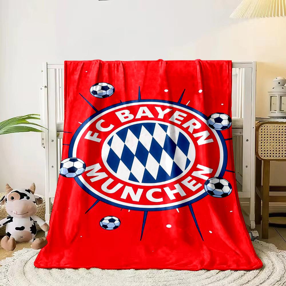 Red Soccer Designed Flannel blanket for bedroom, living room, sofa, and nap