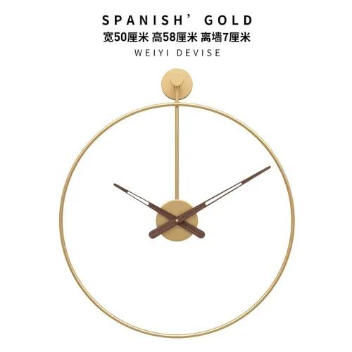 

Роскошные бесшумные настенные часы Современные минималистичные кварцевые для гостиной, столовой, домашнего декора Художественные настенные