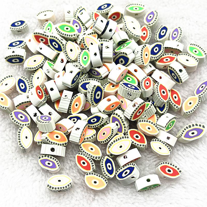 30pcs 10mm Heart Shape Fruit Beads Polymer Clay Beads Spacer Loose Beads for Jewelry Making DIY Bracelet Earring