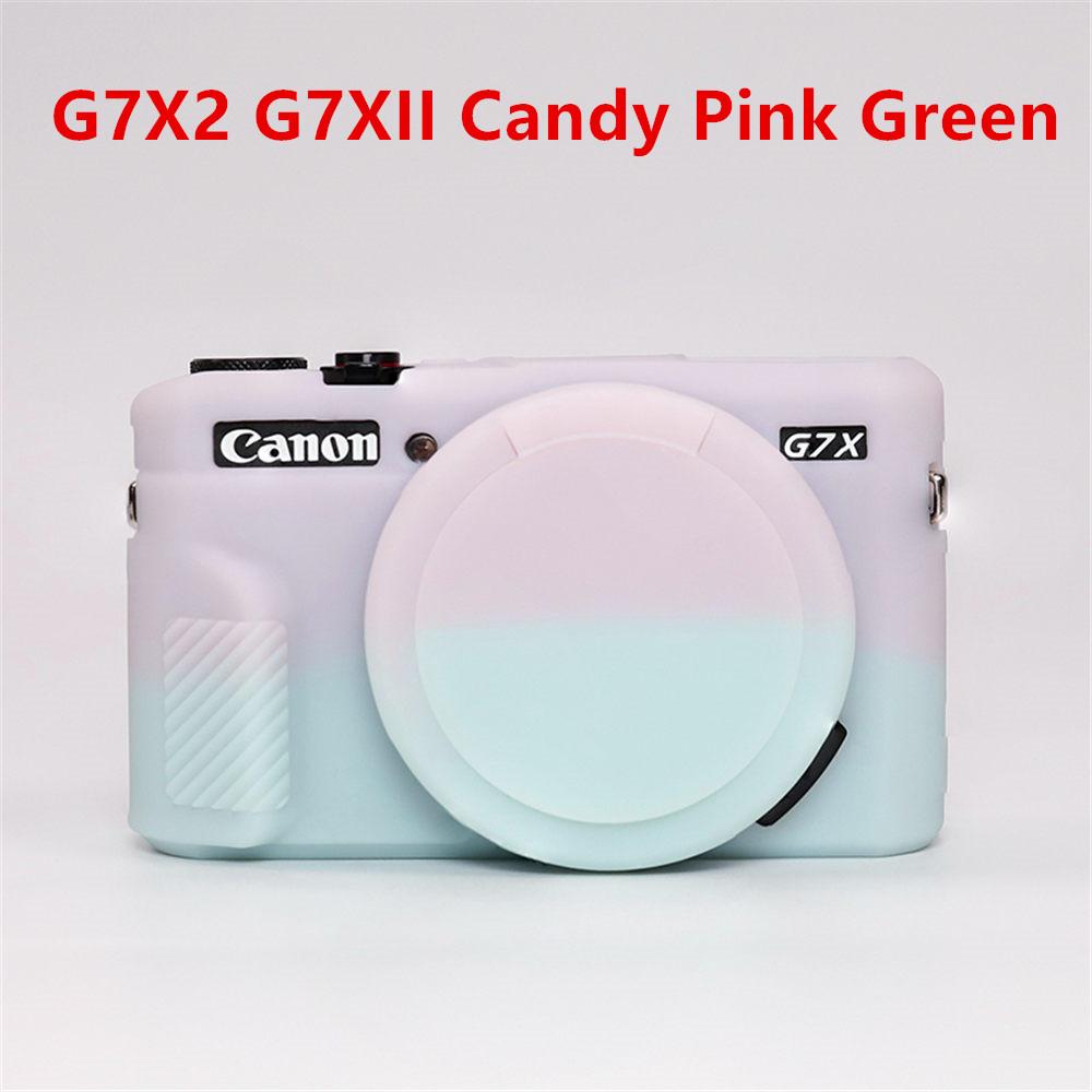 Soft Silicone Rubber Armor Camera Body Case For Canon G7X Mark II III G7XII G7X2 G7XIII G7X3 Shockproof Cover With Lens Cap