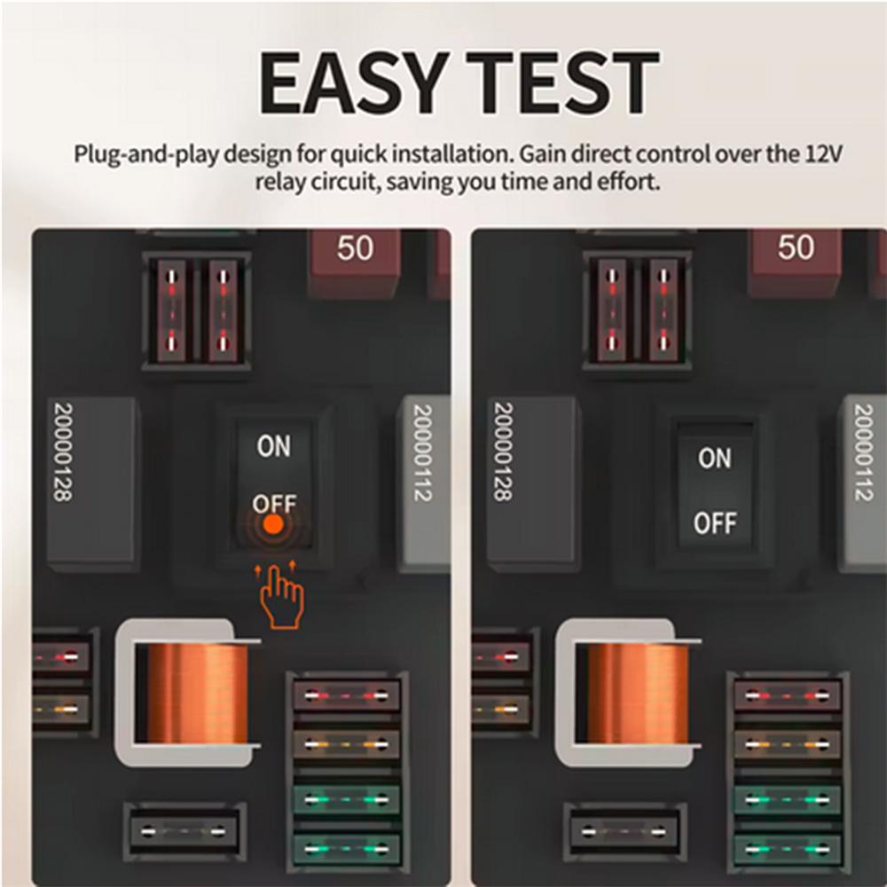 6pcs 12V Fuel Pump Relay Kit Relay Switch Kit Fuel Pump Relay Tester