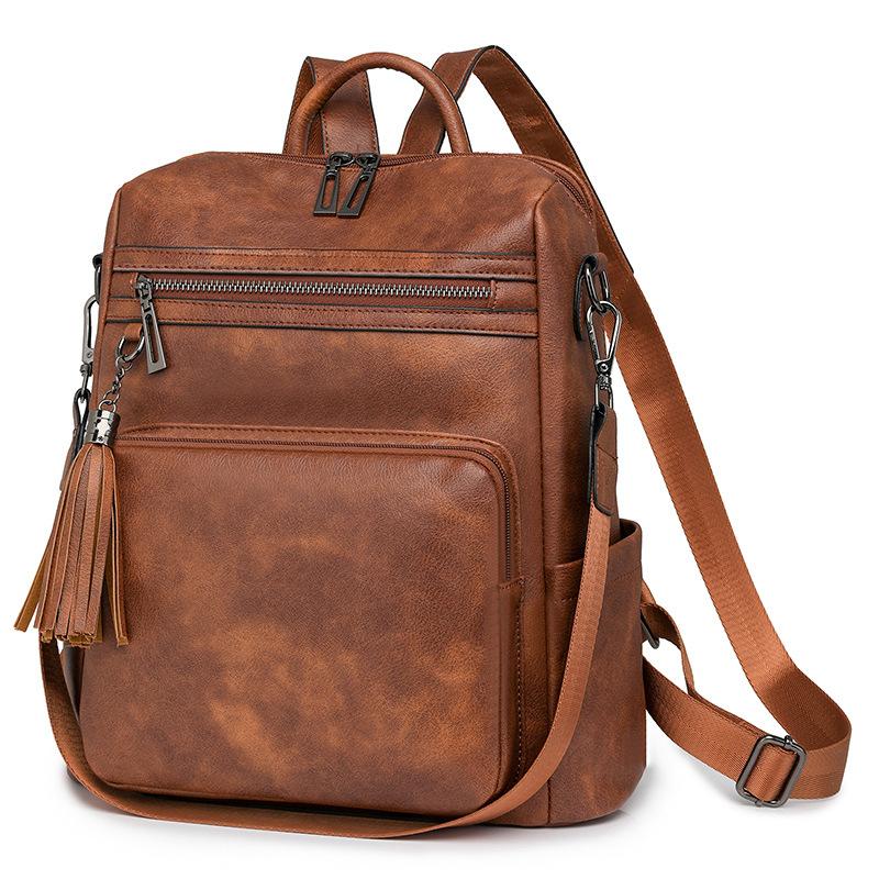 Winter new retro fashion women's backpack large capacity backpack women's backpack