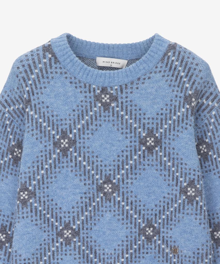 MIND BRIDGE WOMEN [W] Check Jacquard Knit