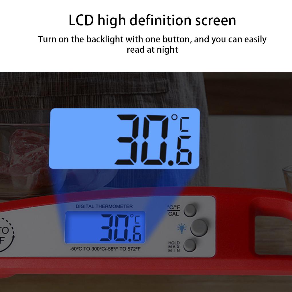 Stainless Steel Cooking Thermometer Coffee Meat Digital Food Temperature Gauge Oil Frying Gadget Bakery Kitchen Accessories