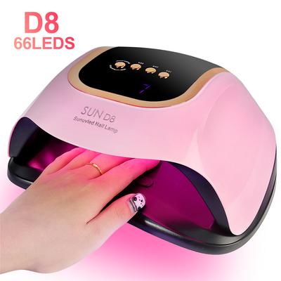 UV-Lichttrockner für Nägel, Gelpolitur, mit 66 Lampenperlen, 4 Timereinstellungen, HD-Bildschirm, automatischer Sensor, professionelle Nagellampe