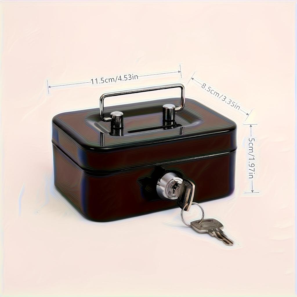 Metal Key Lock Storage Box, Money Box, Adult Safe, Coin Safe, Adult Safe, Cashier, Suitable for Year-Round 21 Festivals