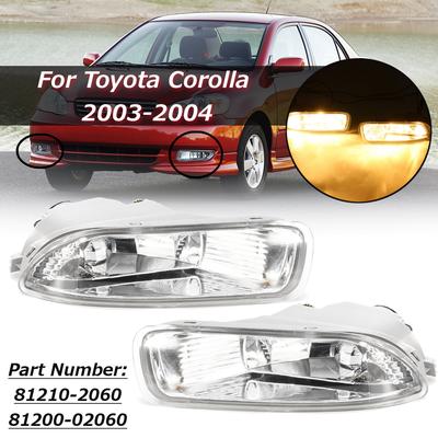 2X Car ABS Chrome Rear Fog light lamp Bumper Cover Trim For 2014-2015 Corolla