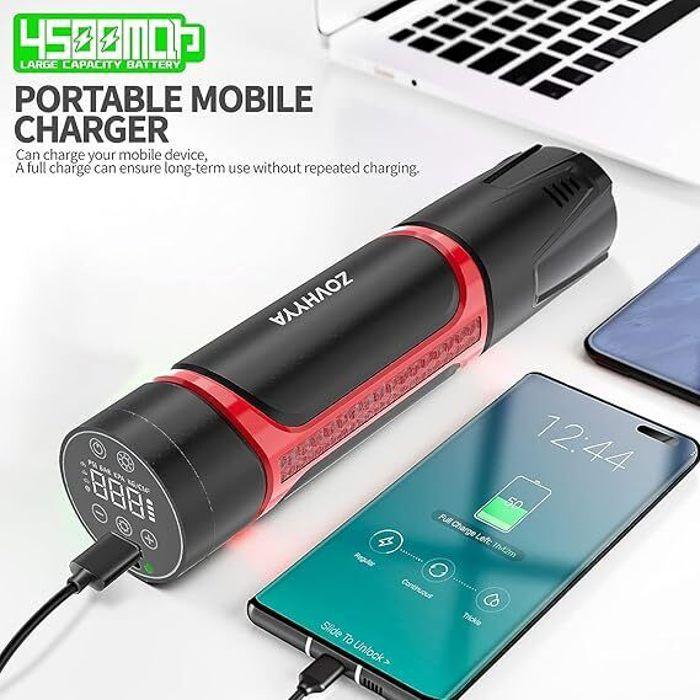 Compresseur à Air Portatif - Mini Compresseur - 150 PSI - Rechargeable USB - LED