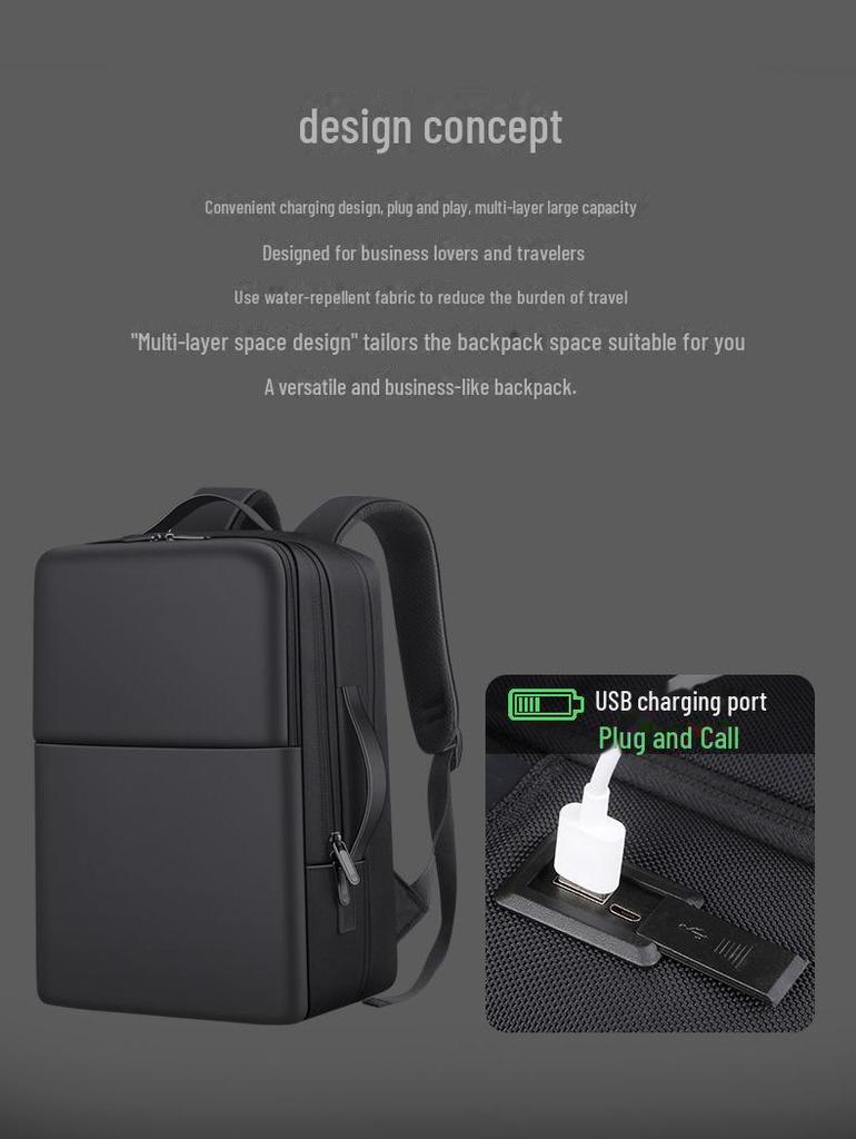 Forretningsryggsekk i nylon for menn: Trendy, lett reise- og utendørsbag