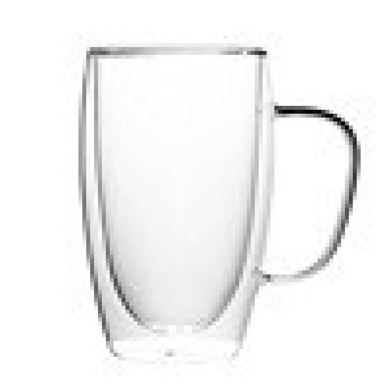 Shangqi Egg-Shaped Double-Wall Glass Mug with Handle