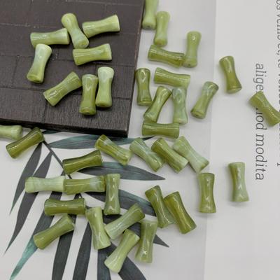 100 Pièces Perles Bambou Articulé Acrylique Perles Espacement Vintage pour Fabrication de Bijoux DIY Surface Lisse Texture Unique Perles pour Bracelets Colliers Boucles d'Oreilles