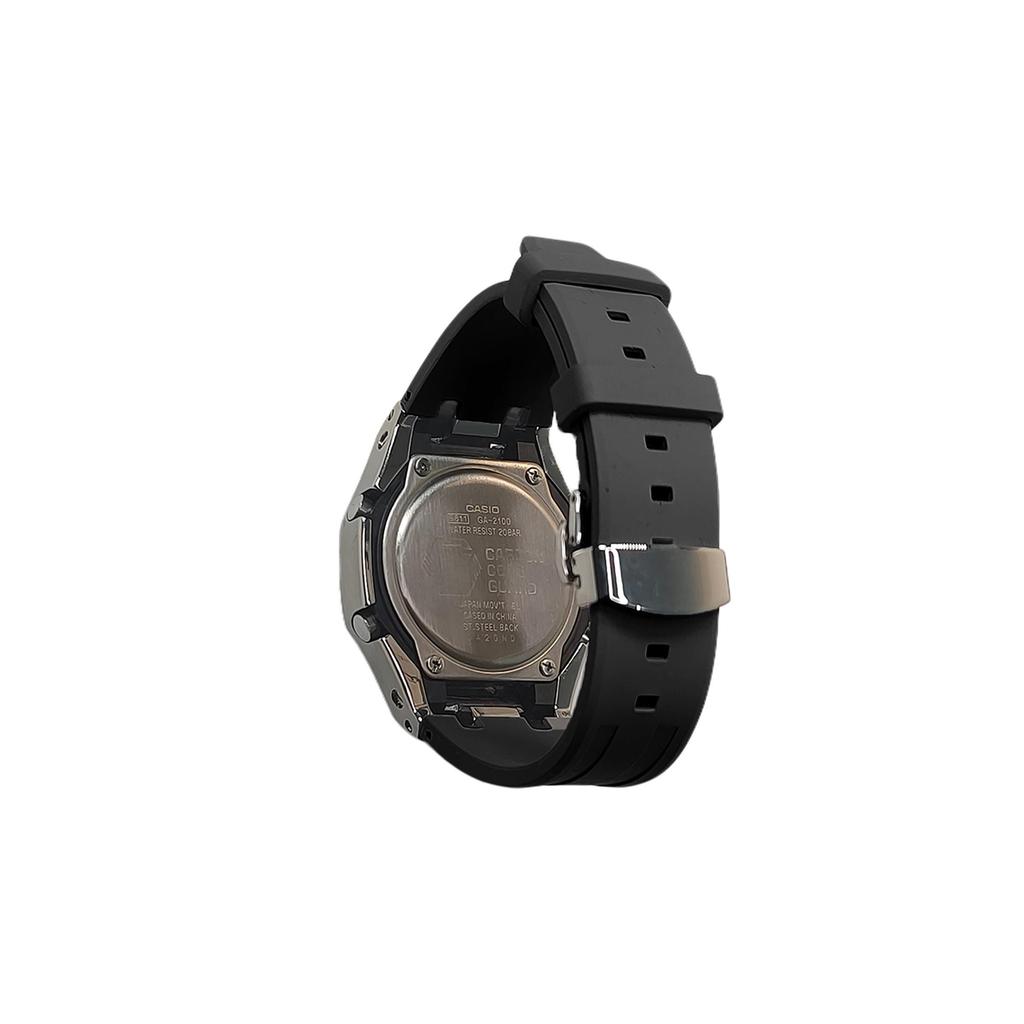 Casio Men Liquid Crystal,Analog Dual Display Series Black Watch GA-2100-1A1(Watch3--)