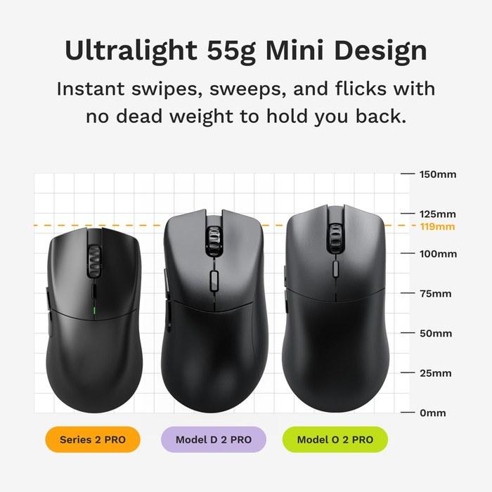 Glorious Series 2 PRO Wireless Mouse Black GLO-MS-S2PRO-WL-BLK