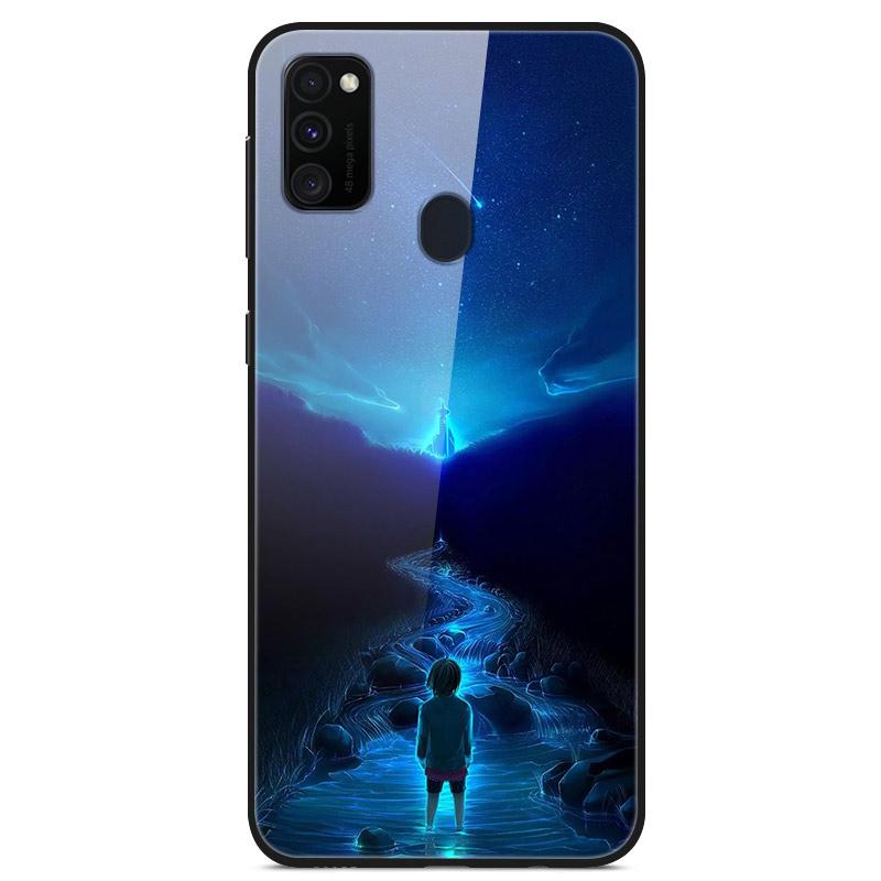 Popular Case For Samsung Galaxy M31 Case Tempered Glass Back Cover Case For Samsung M30s A21s M21 M31s A71 A51 Case Funda Coque M31