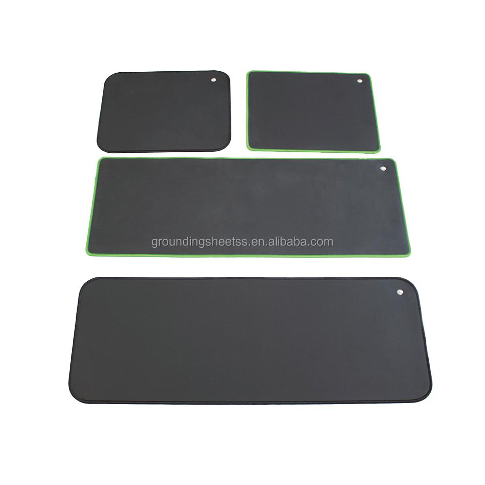 CONDUCTIVE Eco-Friendly Anti-Fatigue Non-Slip Earthing Mouse Pad-Grounding Desk Mat PU Leather Surface 2mm Thick Rubber Backing