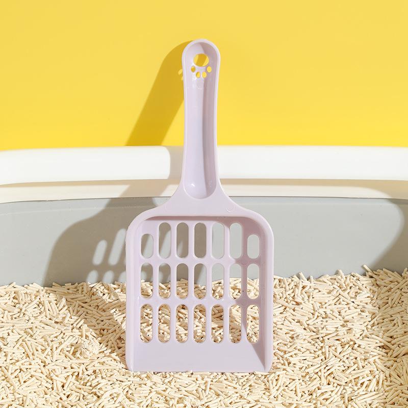 

Совок для кошачьего туалета сетчатый милый маленький полый прочный кошачий артефакт кошачий необходимый инструмент для уборки Total length 19.5CM фиолетовый