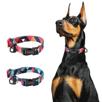 Dog Collar Adjustable Soft Nylon Pet Collar Heavy Duty With Metal Buckle For Small Medium Large Dogs Walking Outdoor