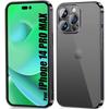 Protective Case - E.F.CONNECTION - for iPhone 14 Pro Max - Transparent Silicone - Black Outline - Ultra Thin