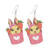 Easter Bunny Earrings: Carrot, Glasses & Backpack Design with Rabbit Ears 