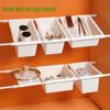 Japanese Telescopic Under-Sink Storage Rack with Hanging Rod and Spice Organizer Basket