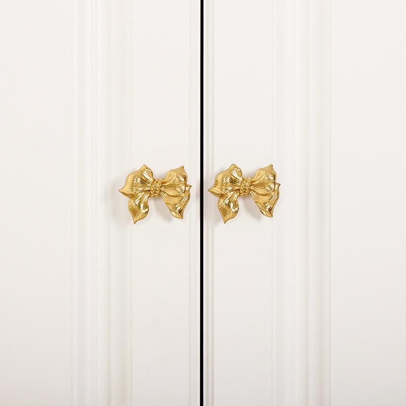 Bow Tie, Brass Handle, Drawer Wardrobe Door, Modern Simplicity, Cartoon, Children's Room, Cute Furniture, Small Handle