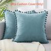 Luxurious 45x45cm Pom-poms Cushion Cover In Soft Velvet For Elegant Home Dcor