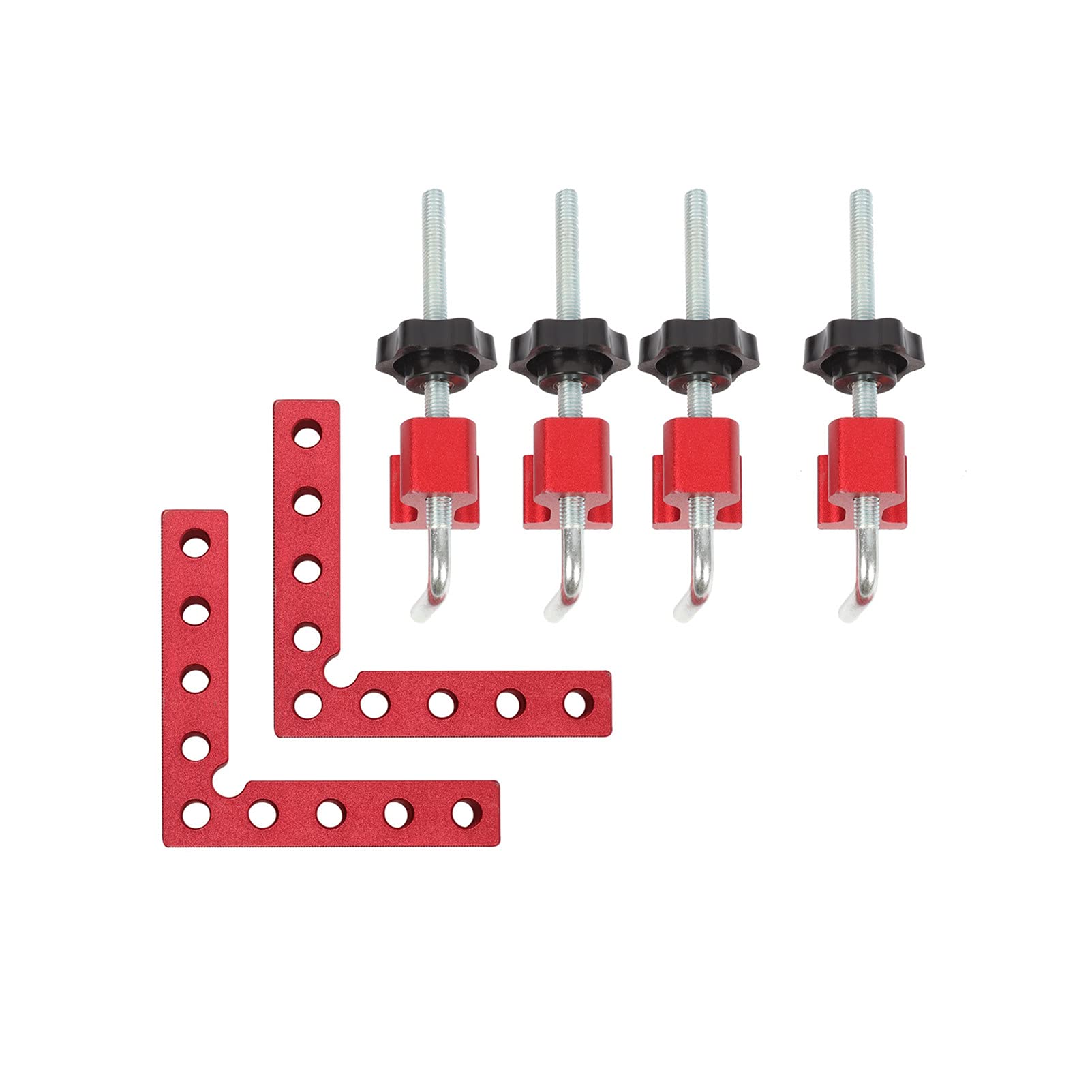 

Complete Square Corner Clamp 90 Degree Woodworking Carpentry Fixing and Clamping Aluminum Alloy Set, Kit, L-Shaped, Square, Fixture, Tool, (100mm)