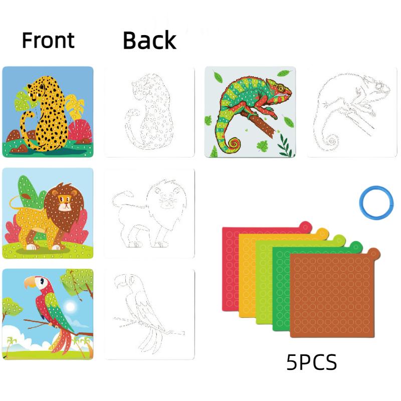 

Mosaic Sticker Kids Art Kits Eva Foam Early Educational Learning Interactive Toy Animals