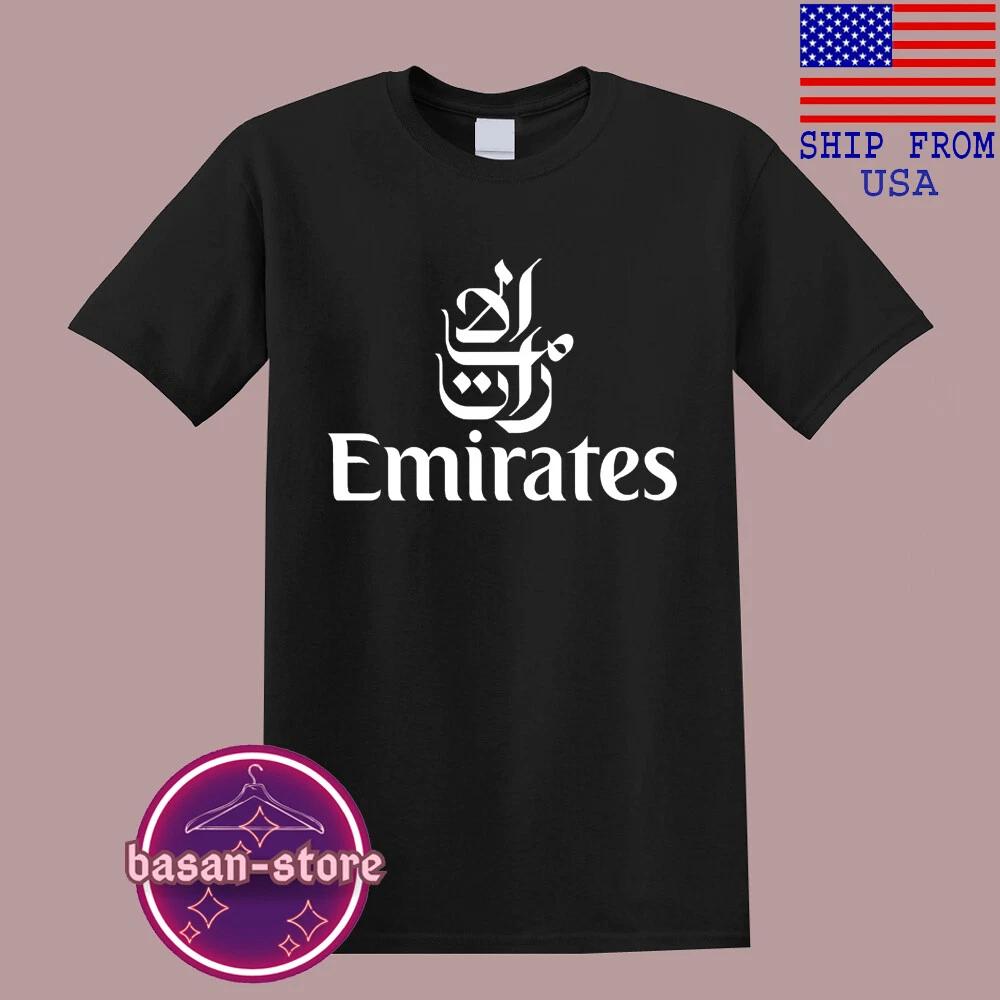 Мужская черная футболка Emirates Airlines Airways Унисекс S