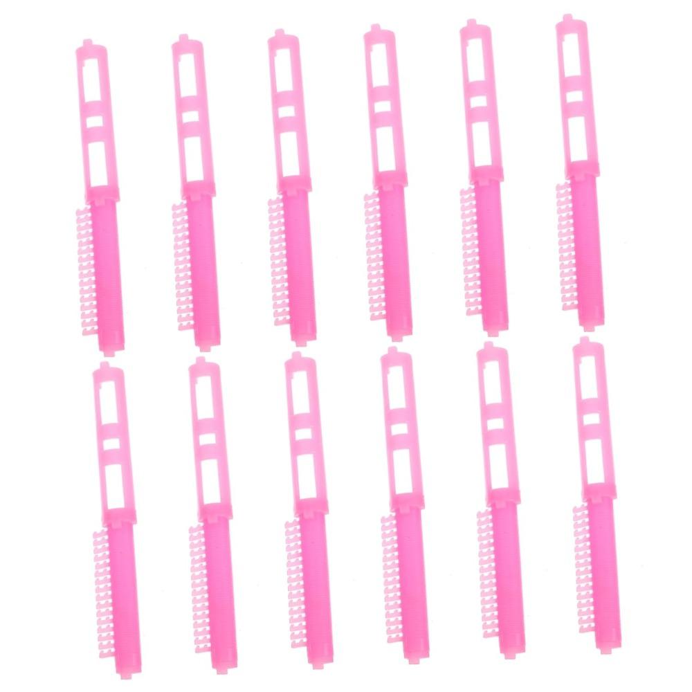 25Pcs Hair Root Fluffy Resin Perm Rods No Trace Light Weight Perm Hair Curler Clip Bangs Fixed Shape Hair Roller Clip