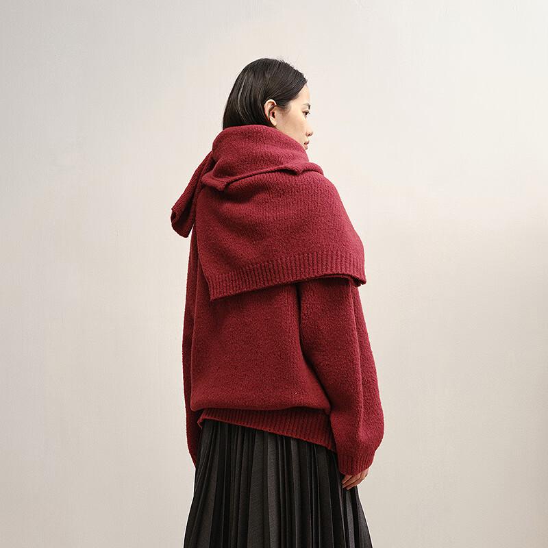 Less 2025 Winter Collection Loose V-Neck Long Sleeve Cardigan Sweater