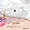 Starry Sky Glitter Card Holder: Transparent, Portable ID & Bank Card Cover with Coin Purse