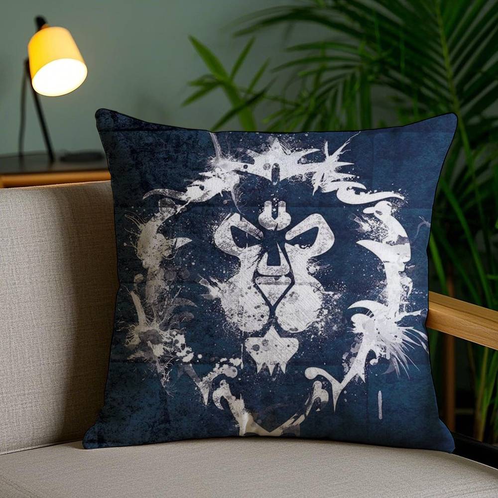 Pillow Case Warcrafts Of World W-Wow Game Sofa Short Plush Double-Sided Hd Printing Room Home Office Gift Cushion Cover