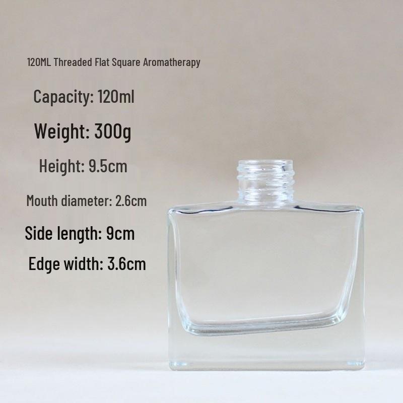 Thick Bottom Transparent Glass Aroma Diffuser Bottle with Rattan Sticks for Indoor Use