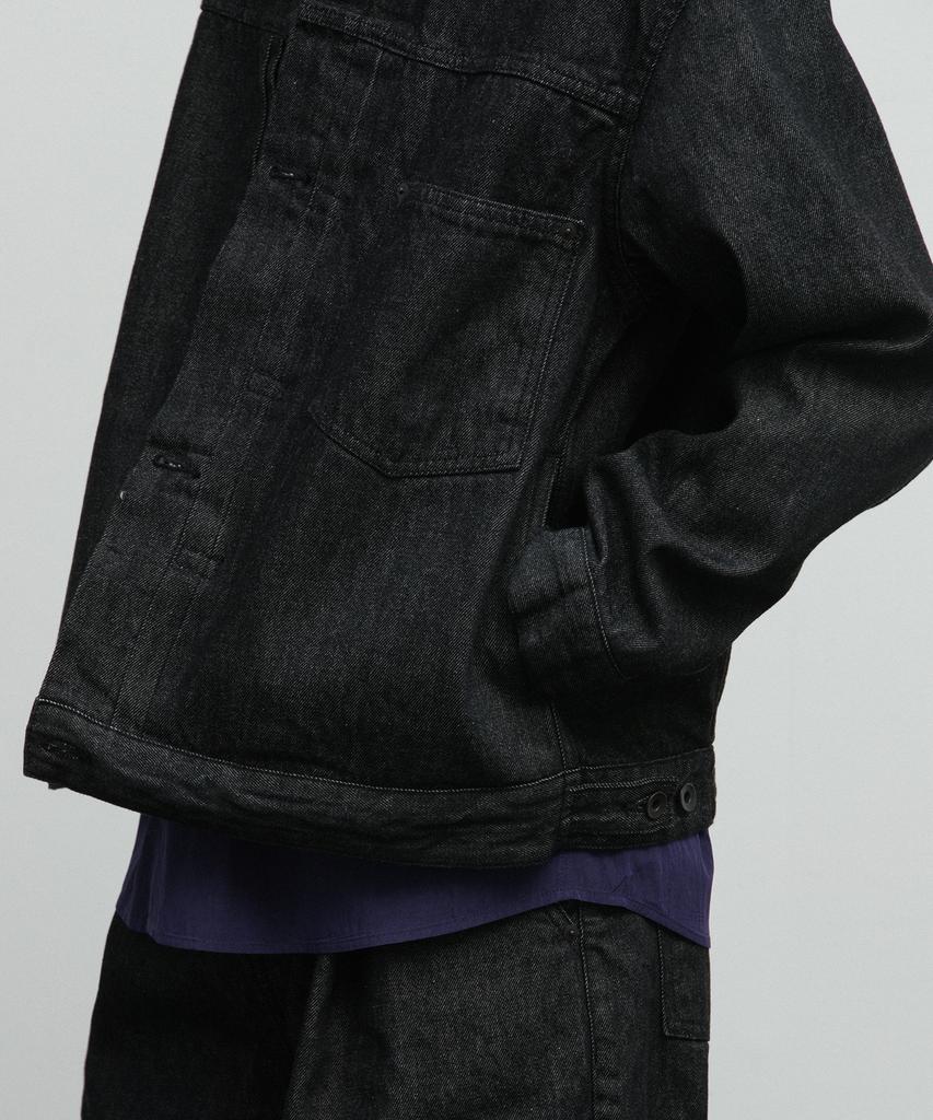 Blankroom Trucker Jacket_Clean Black