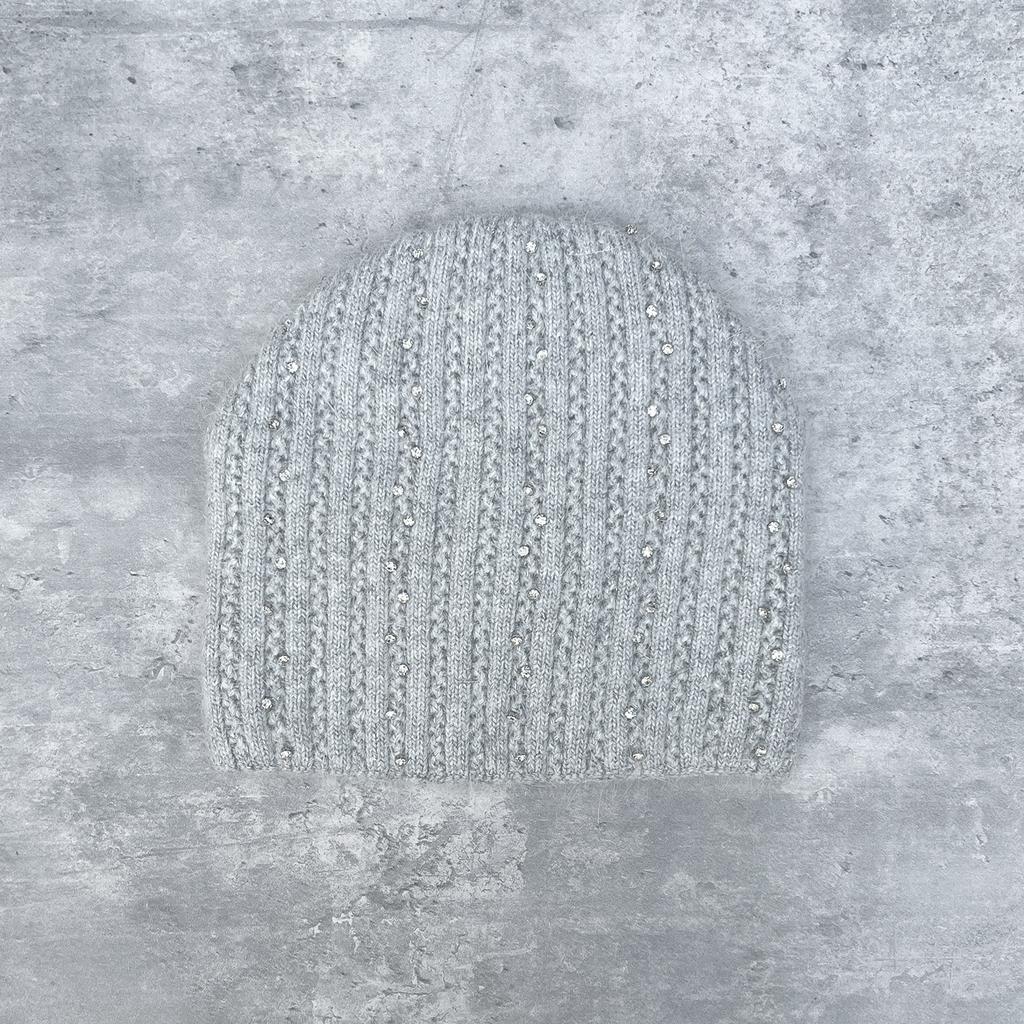 Rabbit Fur Hat Female Winter Hot Drill Thickened Warm Wool Hat Knitted Hat Stack Hat Winter Ski Hat