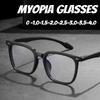 Fashion Oversized Myopia Glasses For Women Men Large Frame Square Near Sight Eyewear Trendy Stylish Clear Eyeglasses 0 To -4.0