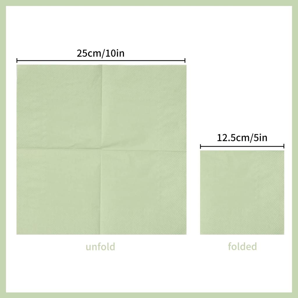 100 Pack Cocktail Napkins, Disposable Beverage/Bar Napkins, 2-Ply Square Napkins for Everyday Use, Party or Wedding Birthday