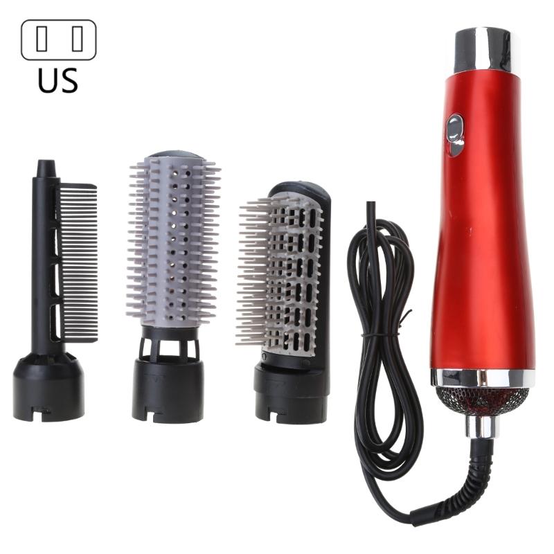 Professional Hair Dryer Brush Blow Rotating Hot Air Comb For Curler Straightener