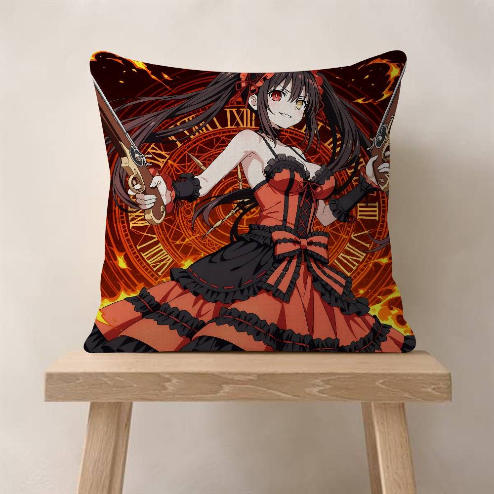 Anime DATE A LIVE Cushion Cover Car Throw Pillow Case For Sofa Car Christmas Gift